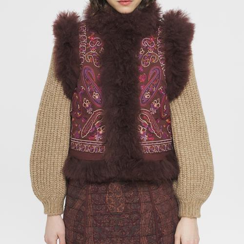 Antik Batik - Gilet - Roza Burgundy - Photo 1