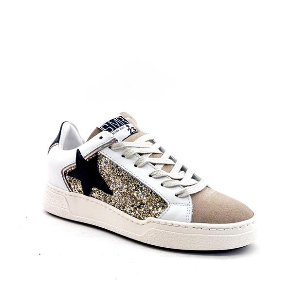 Hi star distressed sale glittered leather sneakers